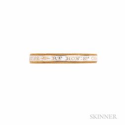 George III Gold and White Enamel Mourning Ring